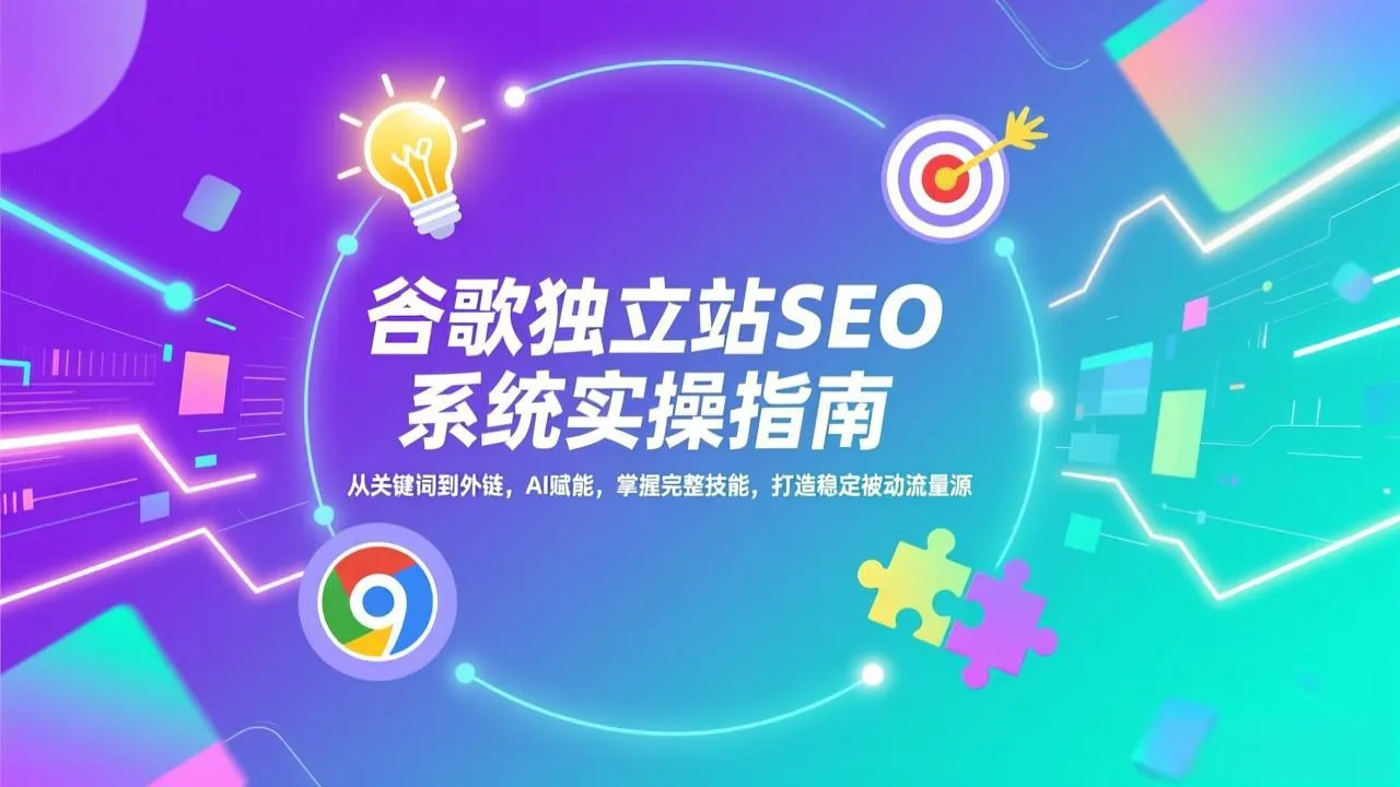 【精】谷歌独立站SEO系统实操(更新)：从关键词到外链，AI赋能，掌握完整技能，打造稳定被动流量源