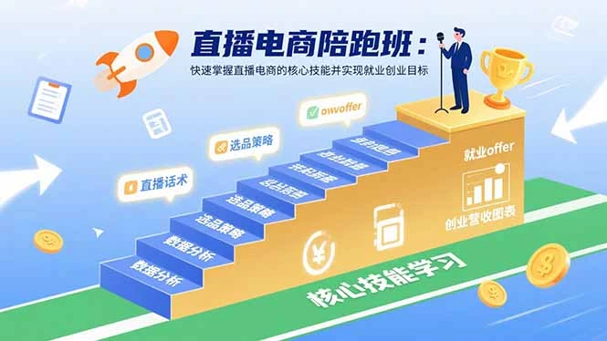 【精】直播电商陪跑班:快速掌握直播电商的核心技能并实现就业/创业目标 【精】直播电商陪跑班:快速掌握直播电商的核心技能并实现就业/创业目标