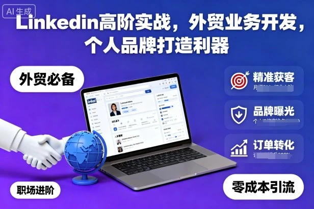 【精】Linkedin高阶实战,外贸业务开发,个人品牌打造利器 【精】Linkedin高阶实战,外贸业务开发,个人品牌打造利器