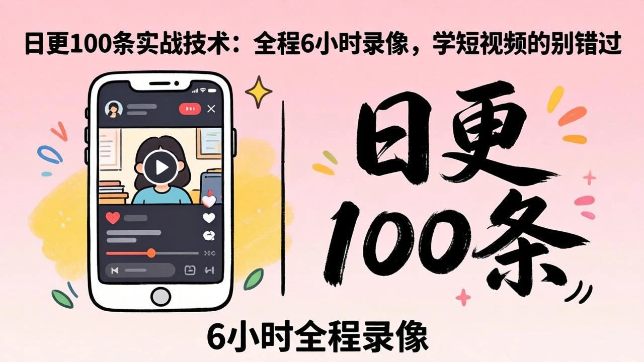 【精】群响·日更100实条战工作坊2026年4月12深圳线下课,全程6小时录像,学短视频的别错过 【精】群响·日更100实条战工作坊2026年4月12深圳线下课,全程6小时录像,学短视频的别错过