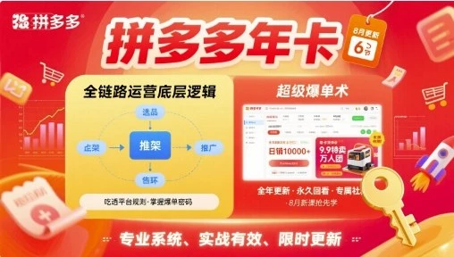 【精】拼多多年卡【8月更新6节】拼多多全链路运营底层逻辑,超级爆单术 【精】拼多多年卡【8月更新6节】拼多多全链路运营底层逻辑,超级爆单术