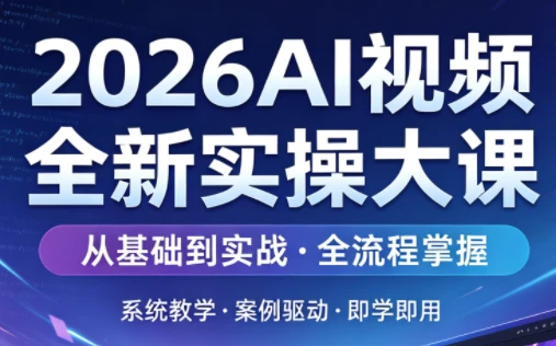 【精】2026AI视频全新实操大课 【精】2026AI视频全新实操大课