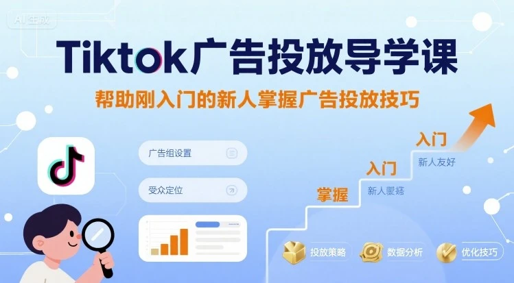 【精】Tiktok广告投放导学课,帮助刚入门的新人掌握广告投放技巧 【精】Tiktok广告投放导学课,帮助刚入门的新人掌握广告投放技巧