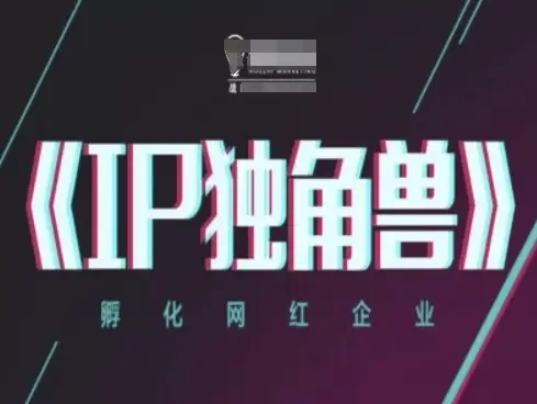 IP独角兽,孵化网红企业,ip教程 IP独角兽,孵化网红企业,ip教程