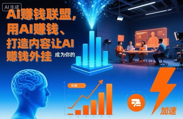 【精】AI賺钱联盟，用AI賺钱、打造内容让AI成为你的賺钱外挂