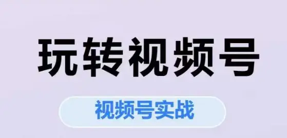 玩转视频号，视频号实战系列课