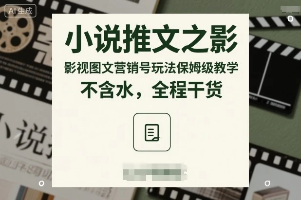 【精】小说推文之影视图文营销号玩法保姆级教学,不含水,全程干货 【精】小说推文之影视图文营销号玩法保姆级教学,不含水,全程干货