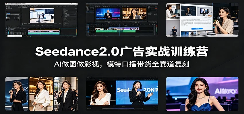 【精】Seedance2.0广告实战训练营:AI做图做影视,模特口播带货全赛道复刻 【精】Seedance2.0广告实战训练营:AI做图做影视,模特口播带货全赛道复刻