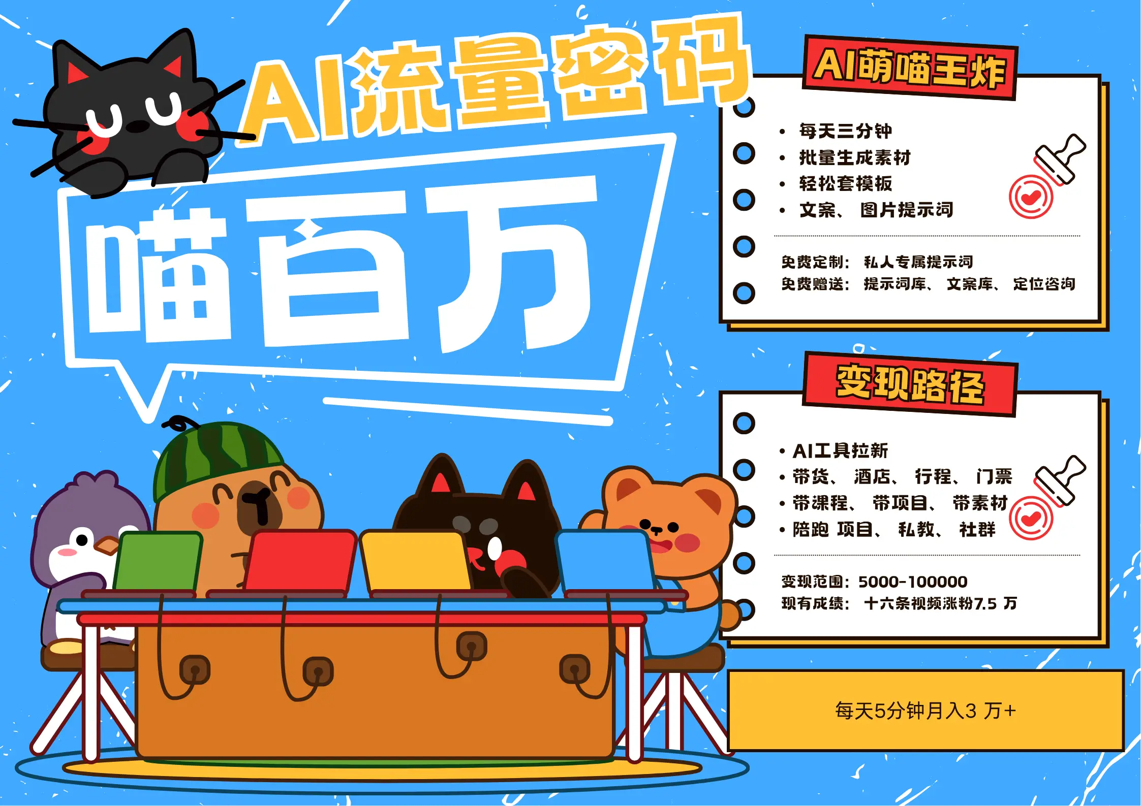 AI+宠物+旅行2025最火流量密码 轻松用AI宠物做文旅账号 可带货,带酒店,可以带行程,旅行社 小白三分钟学会 N种变现渠道 月入五位数 管道收益 AI+宠物+旅行2025最火流量密码 轻松用AI宠物做文旅账号 可带货,带酒店,可以带行程,旅行社 小白三分钟学会 N种变现渠道 月入五位数 管道收益