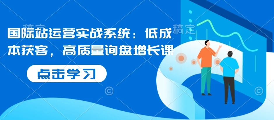 【精】国际站运营实战系统:低成本获客,高质量询盘增长课(更新) 【精】国际站运营实战系统:低成本获客,高质量询盘增长课(更新)