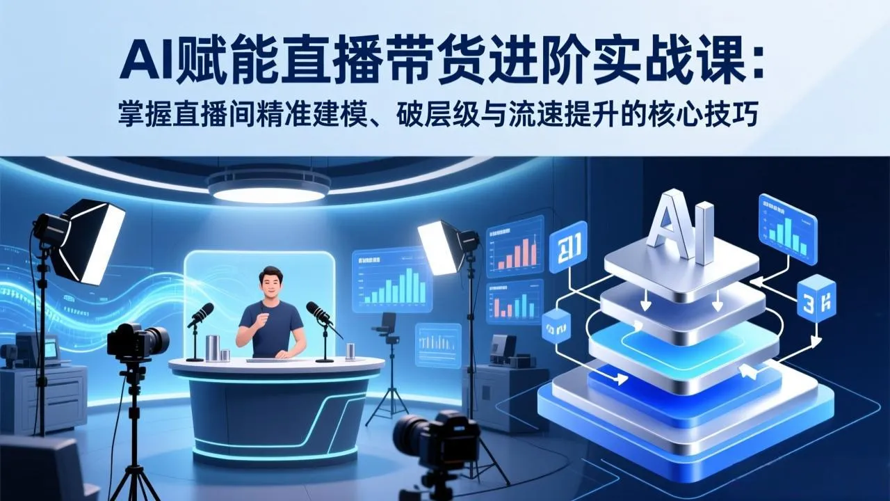 【精】AI赋能直播带货进阶实战课:掌握直播间精准建模、破层级与流速提升的核心技巧 【精】AI赋能直播带货进阶实战课:掌握直播间精准建模、破层级与流速提升的核心技巧