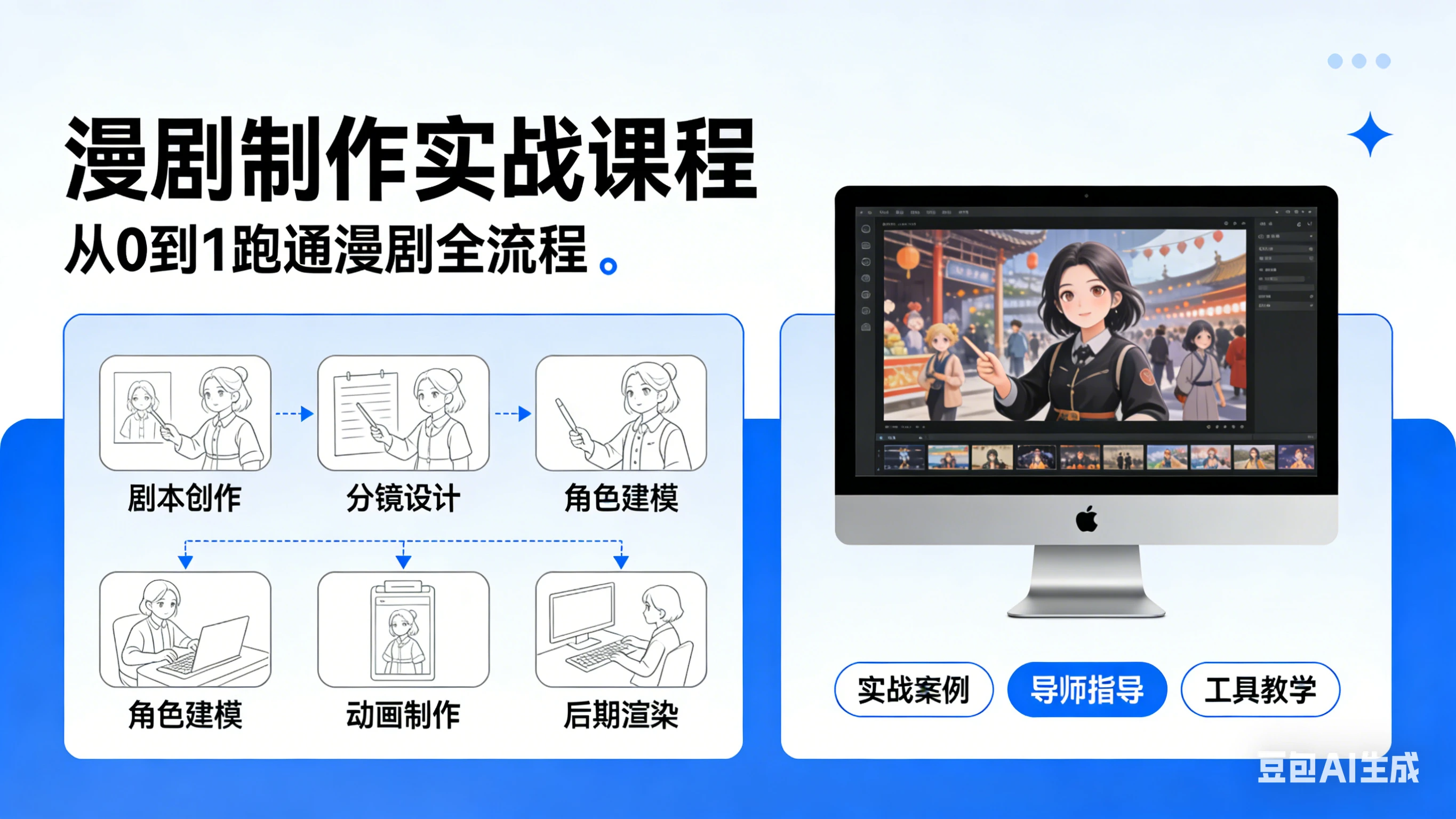 【精】漫剧制作实战课程从0到1跑通漫剧全流程