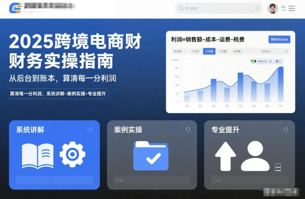 【精】2025跨境电商财务实操指南,从后台到账本,算清每一分利润,系统讲解-案例实操-专业提升 【精】2025跨境电商财务实操指南,从后台到账本,算清每一分利润,系统讲解-案例实操-专业提升