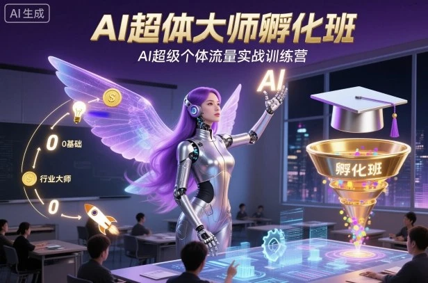 【精】AI超体大师孵化班,AI超级个体流量实战训练营 【精】AI超体大师孵化班,AI超级个体流量实战训练营