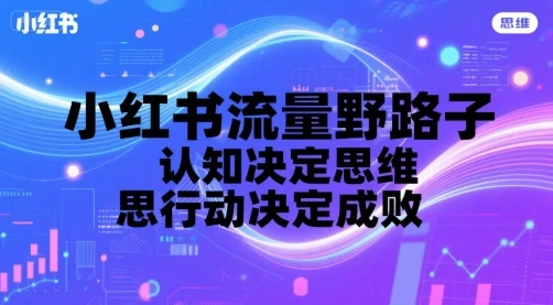 【精】小红书流量野路子,认知决定思维,思维决定行动,行动决定成败 【精】小红书流量野路子,认知决定思维,思维决定行动,行动决定成败