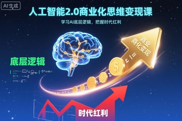 【精】人工智能2.0商业化思维变现课,学习AI底层逻辑,把握时代红利 【精】人工智能2.0商业化思维变现课,学习AI底层逻辑,把握时代红利