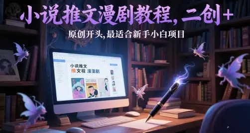 小说推文漫剧教程,二创+原创开头,最适合新手小白项目 小说推文漫剧教程,二创+原创开头,最适合新手小白项目