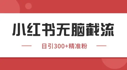 小红书只要你有同行就能获客,独家野路子获客玩法,暴力截流【揭秘】 小红书只要你有同行就能获客,独家野路子获客玩法,暴力截流【揭秘】