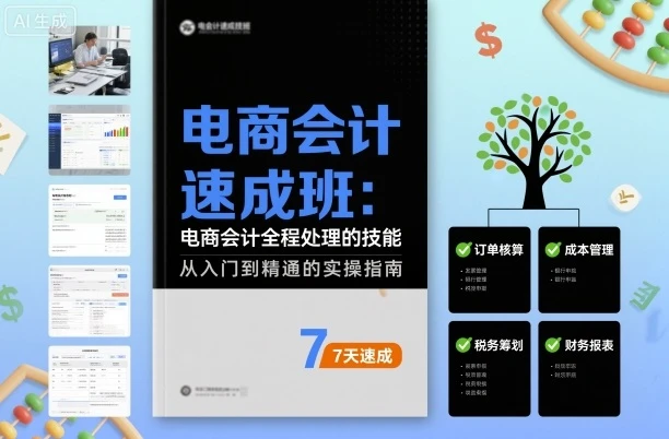 【精】电商会计速成班,电商会计全程处理的技能 【精】电商会计速成班,电商会计全程处理的技能