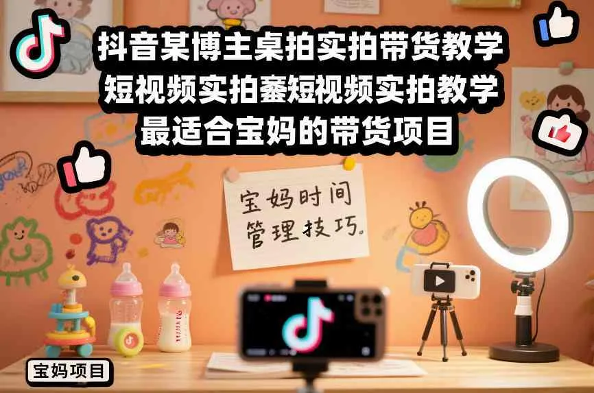 【精】抖音某博主桌拍实拍带货教学,短视频实拍教学,最适合宝妈的带货项目 【精】抖音某博主桌拍实拍带货教学,短视频实拍教学,最适合宝妈的带货项目