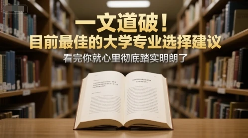 【精】付费文章:一文道破!目前最佳的大学专业选择建议,看完你就心里彻底踏实明朗了 【精】付费文章:一文道破!目前最佳的大学专业选择建议,看完你就心里彻底踏实明朗了