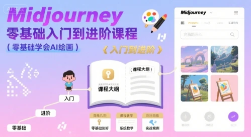 【精】midjourney零基础入门到进阶课程,零基础学会AI绘画 【精】midjourney零基础入门到进阶课程,零基础学会AI绘画