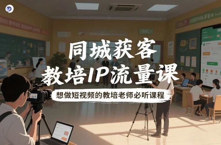 【精】同城获客,教培IP流量课,想做短视频的教培老师必听课程 【精】同城获客,教培IP流量课,想做短视频的教培老师必听课程
