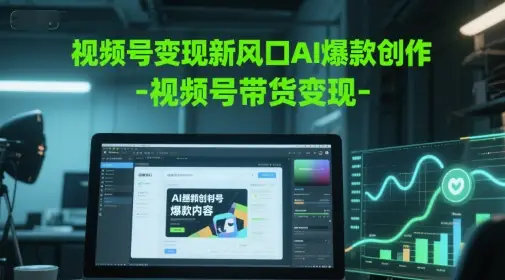 视频号变现新风口AI爆款创作-视频号带货变现 视频号变现新风口AI爆款创作-视频号带货变现