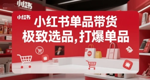 【精】小红书单品带货，极致选品，打爆单品