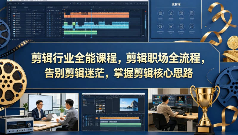 【精】剪辑行业全能课程,剪辑职场全流程,告别剪辑迷茫,掌握剪辑核心思路 【精】剪辑行业全能课程,剪辑职场全流程,告别剪辑迷茫,掌握剪辑核心思路