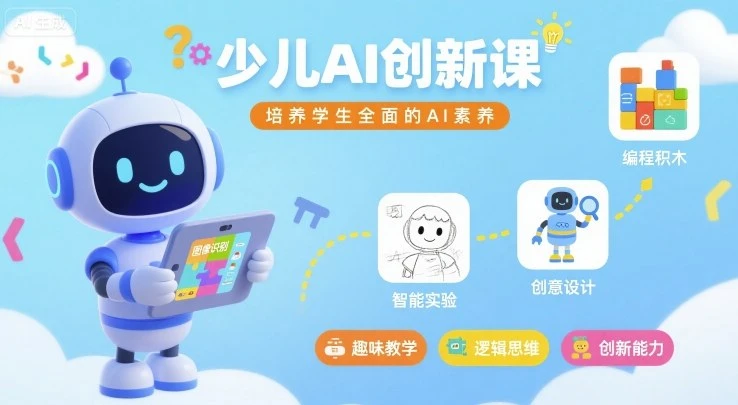【精】少儿AI创新课,培养学生全面的AI素养 【精】少儿AI创新课,培养学生全面的AI素养