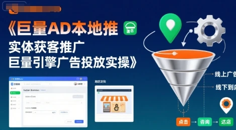巨量AD本地推实体获客推广,巨量引擎广告投放实操 巨量AD本地推实体获客推广,巨量引擎广告投放实操